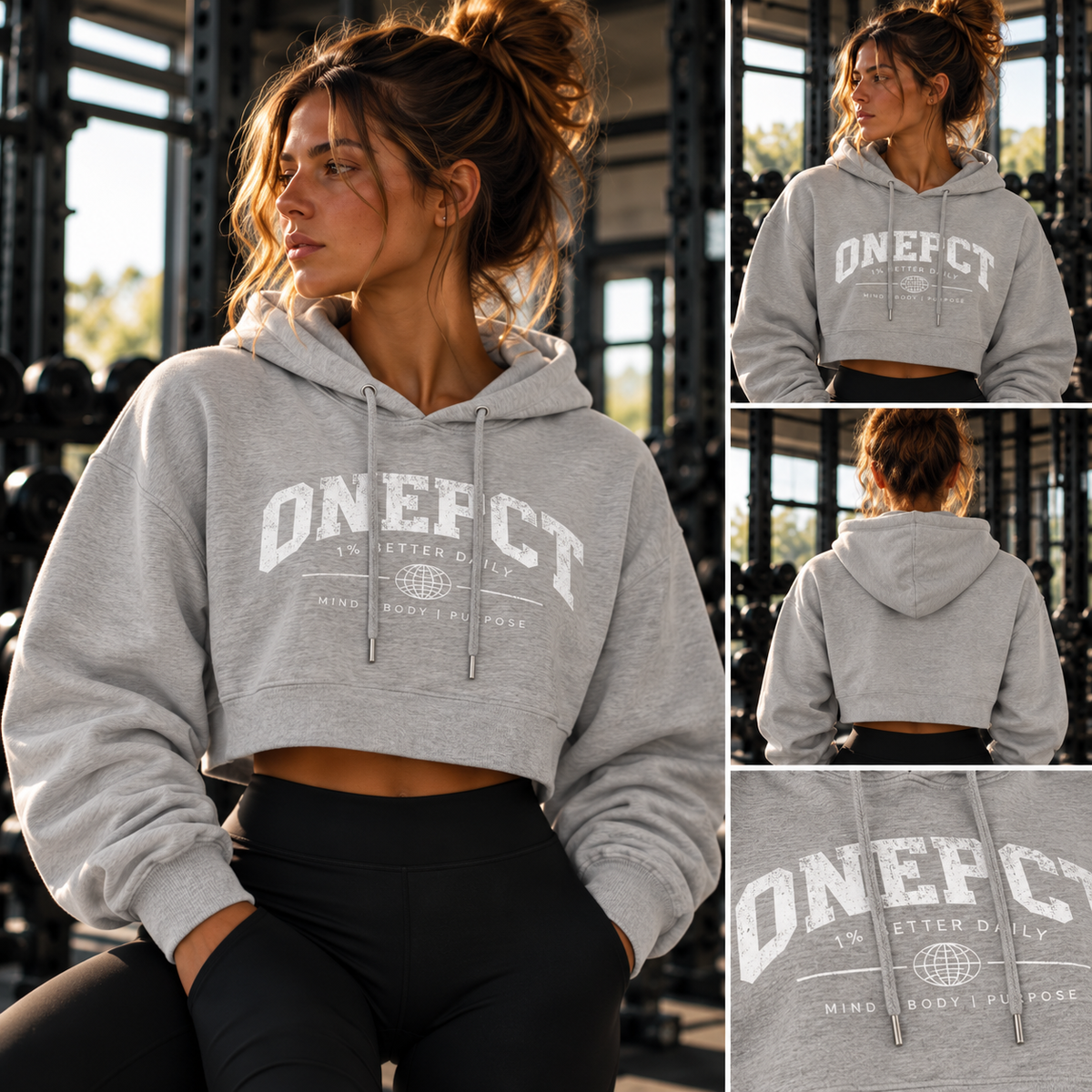 ONEPCT Womens Crop Hoodie